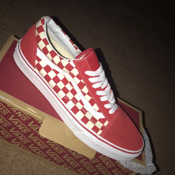 Size 11 Red Checkerboard Vans - Picture 2 of 4